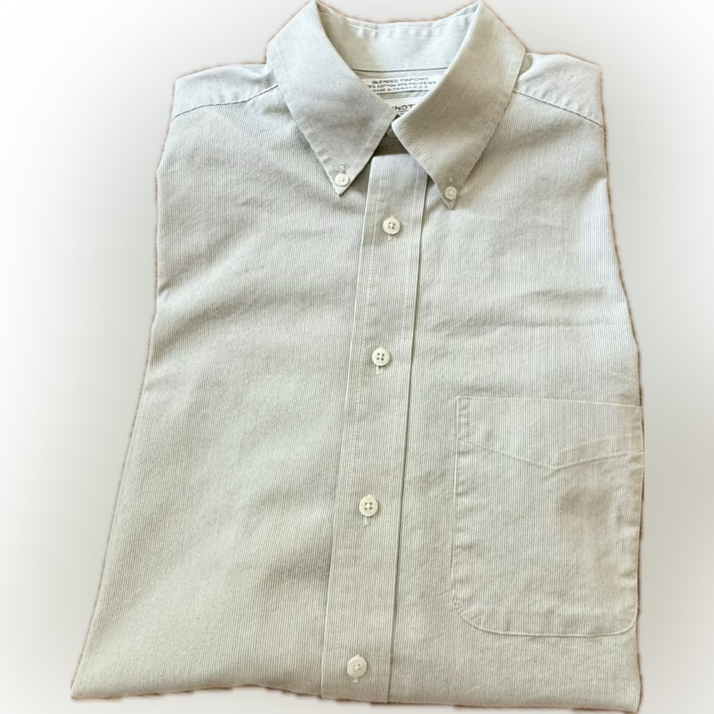 Roundtree & Yorke Green Casual Button Down Shirt